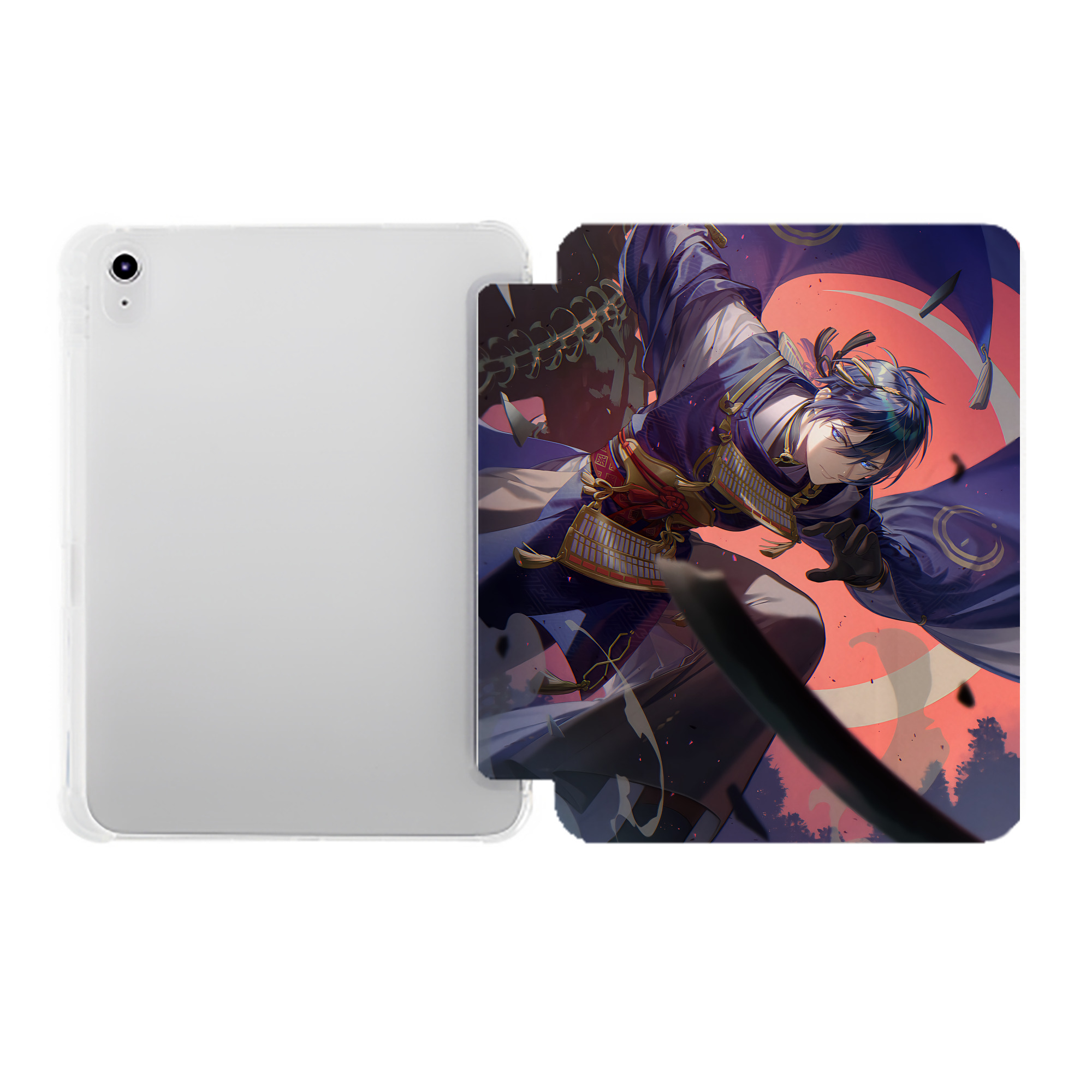 （画像用） 刀剣乱舞 Touken Ranbu IPad ケース ペン収納付き 三つ折りスタンド PUレザー×シリコン 対応機種9.5/10.5/10.9インチ